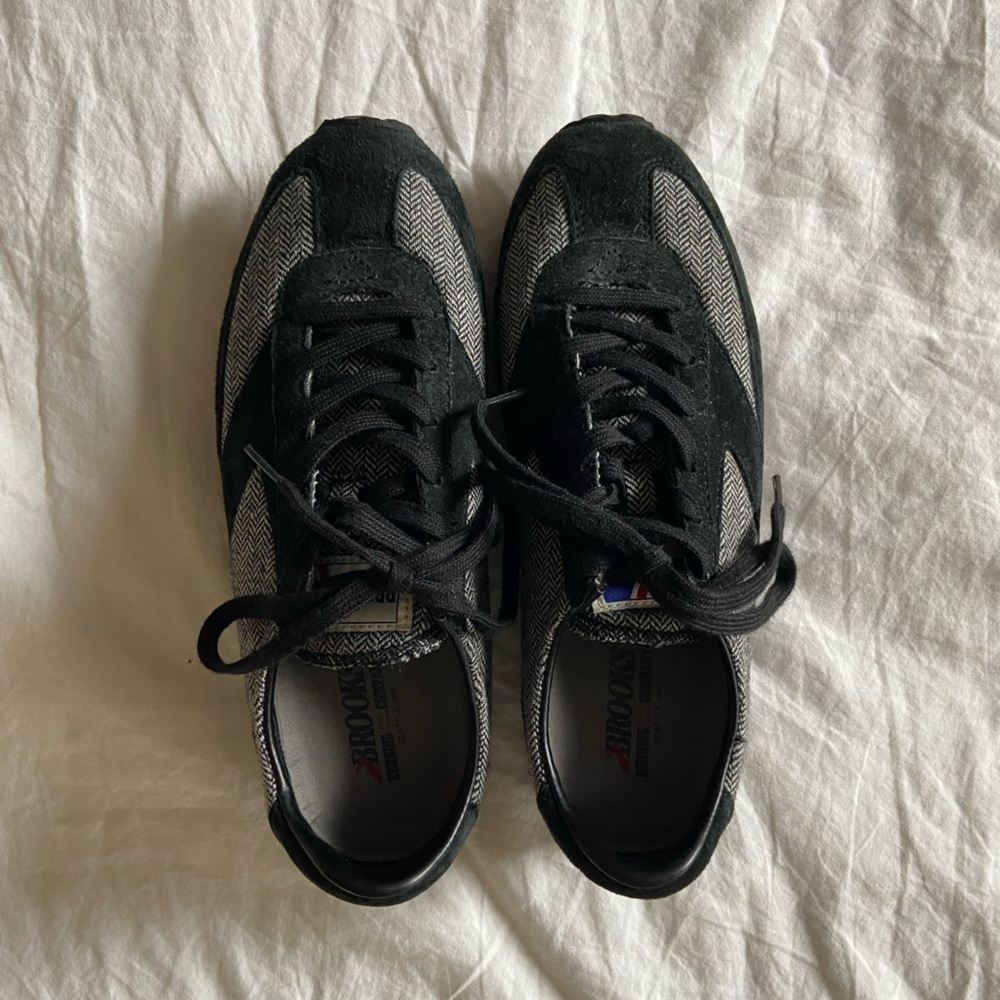 Brooks Vanguard, Black and White Herringbone, 7.5